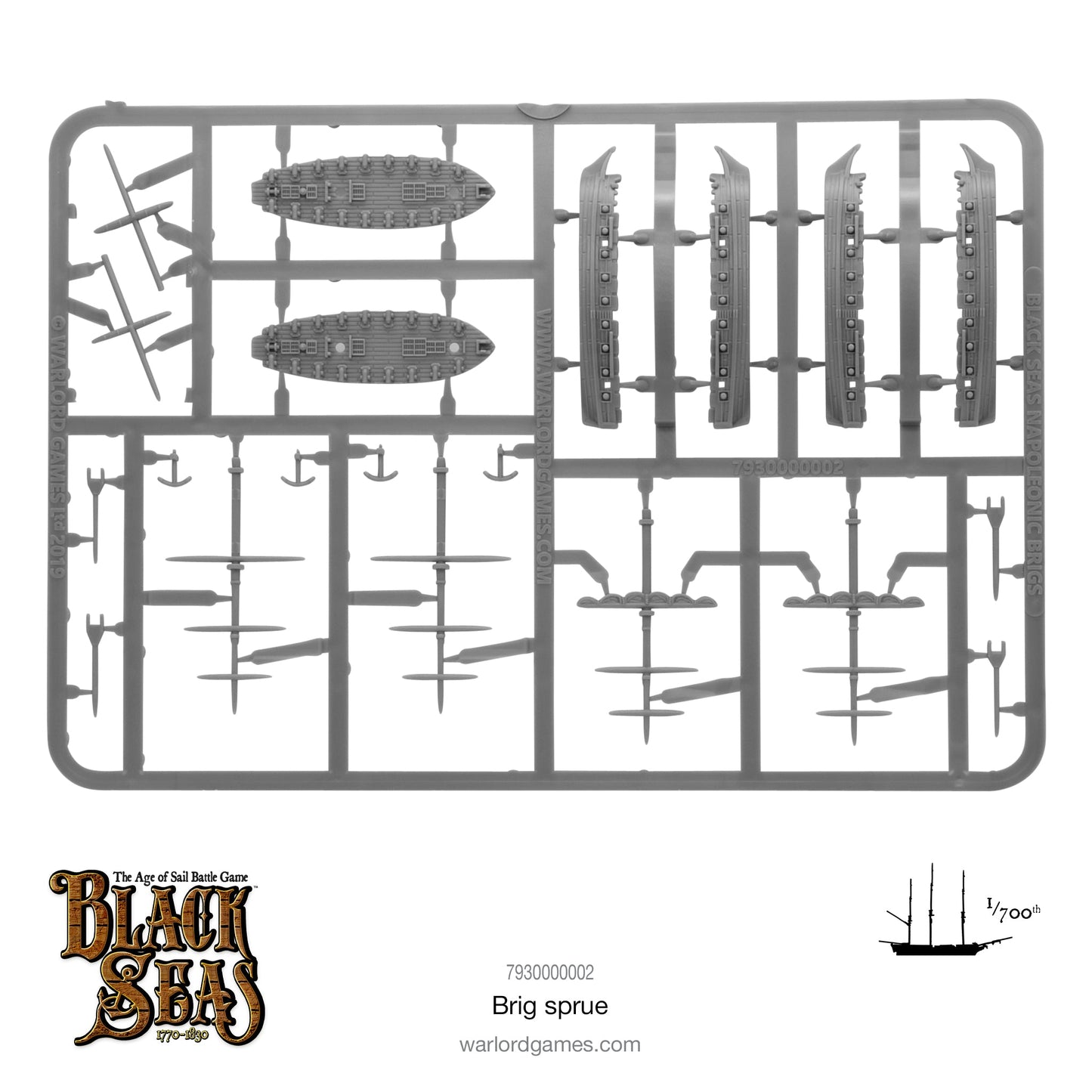 Black Seas: Brig Sprue