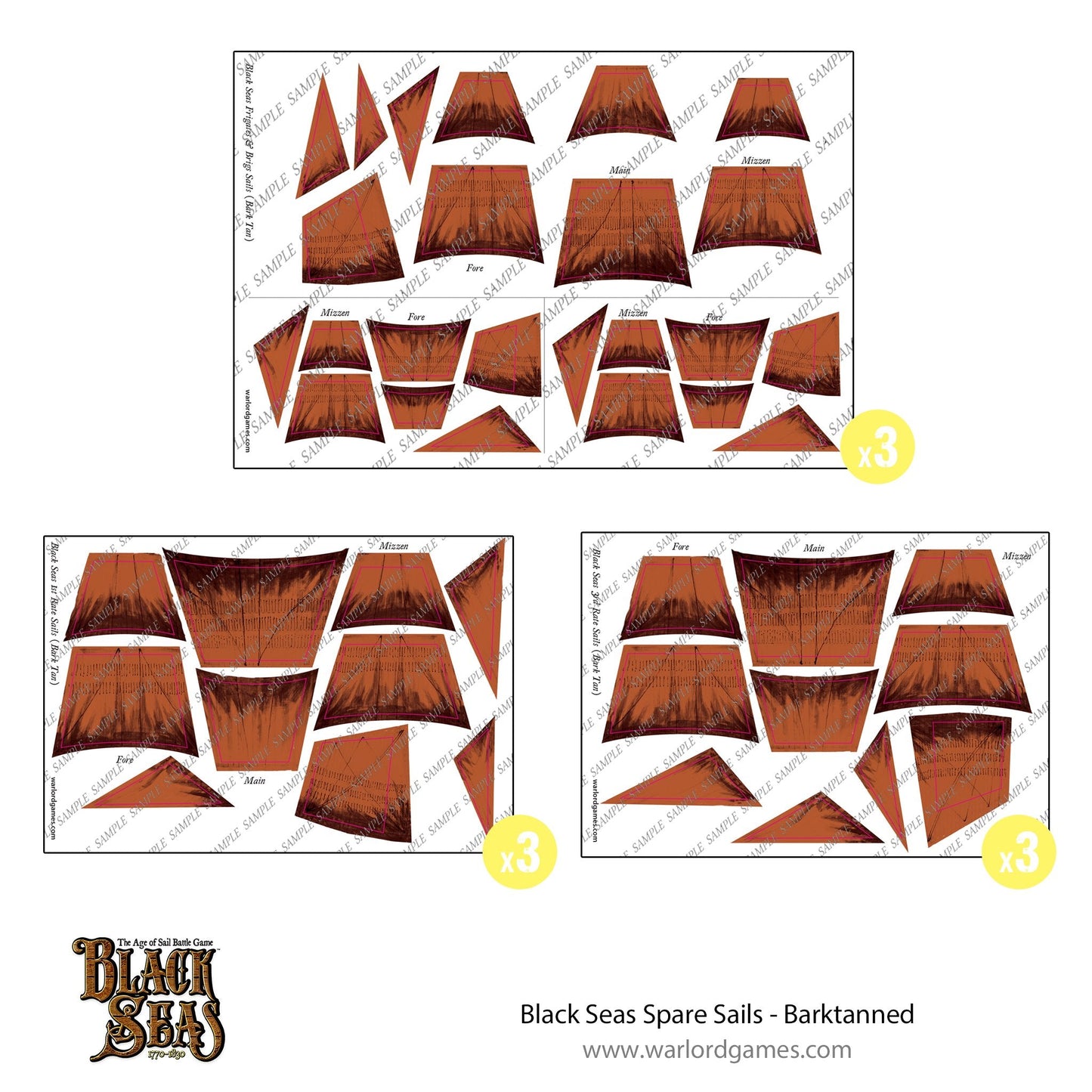 Black Seas: Spare sails - barktanned