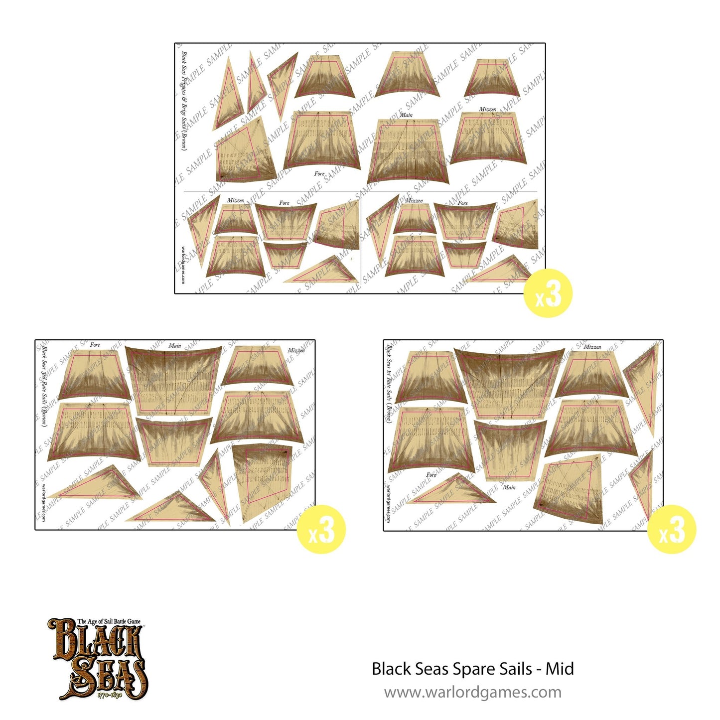 Black Seas: Spare sails - mid
