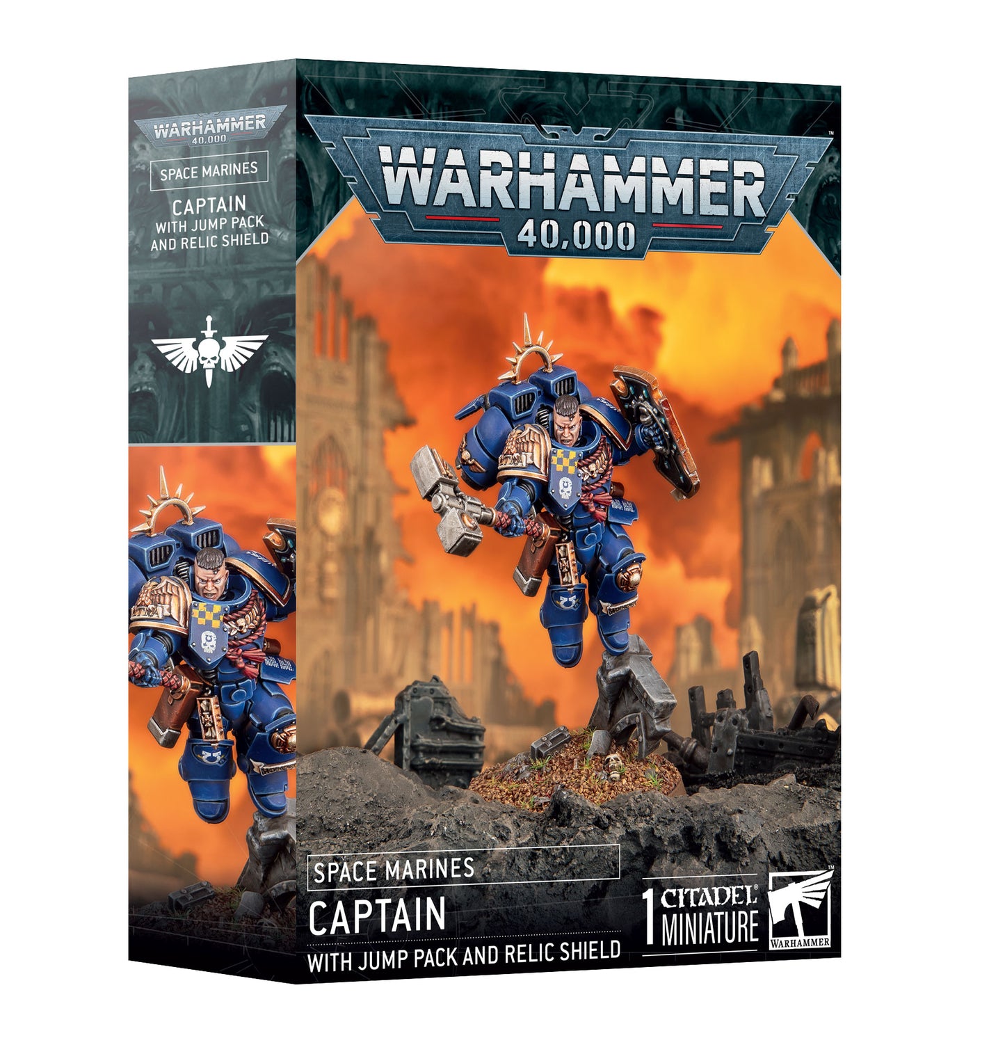 Captain with Jump Pack and Relic Shield