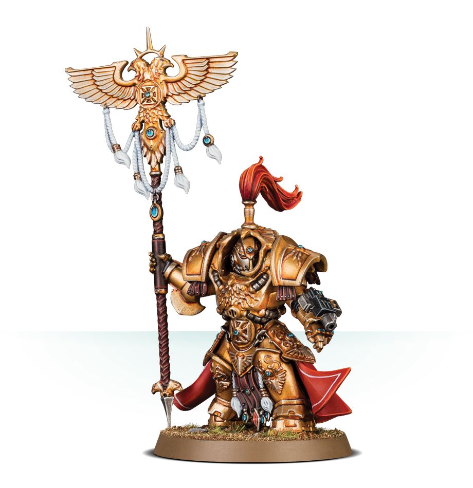 Allarus Custodians / Shield-Captain in Allarus Terminator Armour / Vexilus Praetor in Allarus Terminator Armour