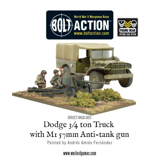 Bolt Action: USA - Dodge 3/4 ton Truck with M1 57mm Anti-tank gun