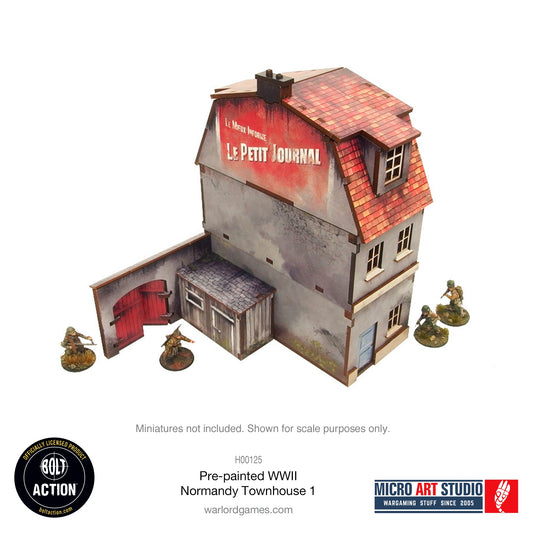 Achtung Panzer!: Pre-painted WW2 Normandy Townhouse 1