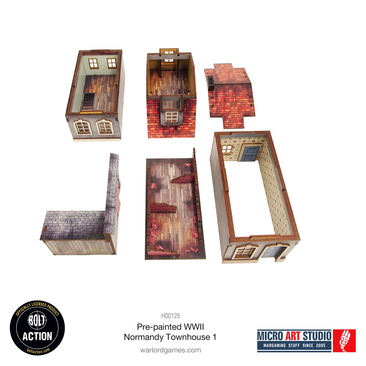 Achtung Panzer!: Pre-painted WW2 Normandy Townhouse 1