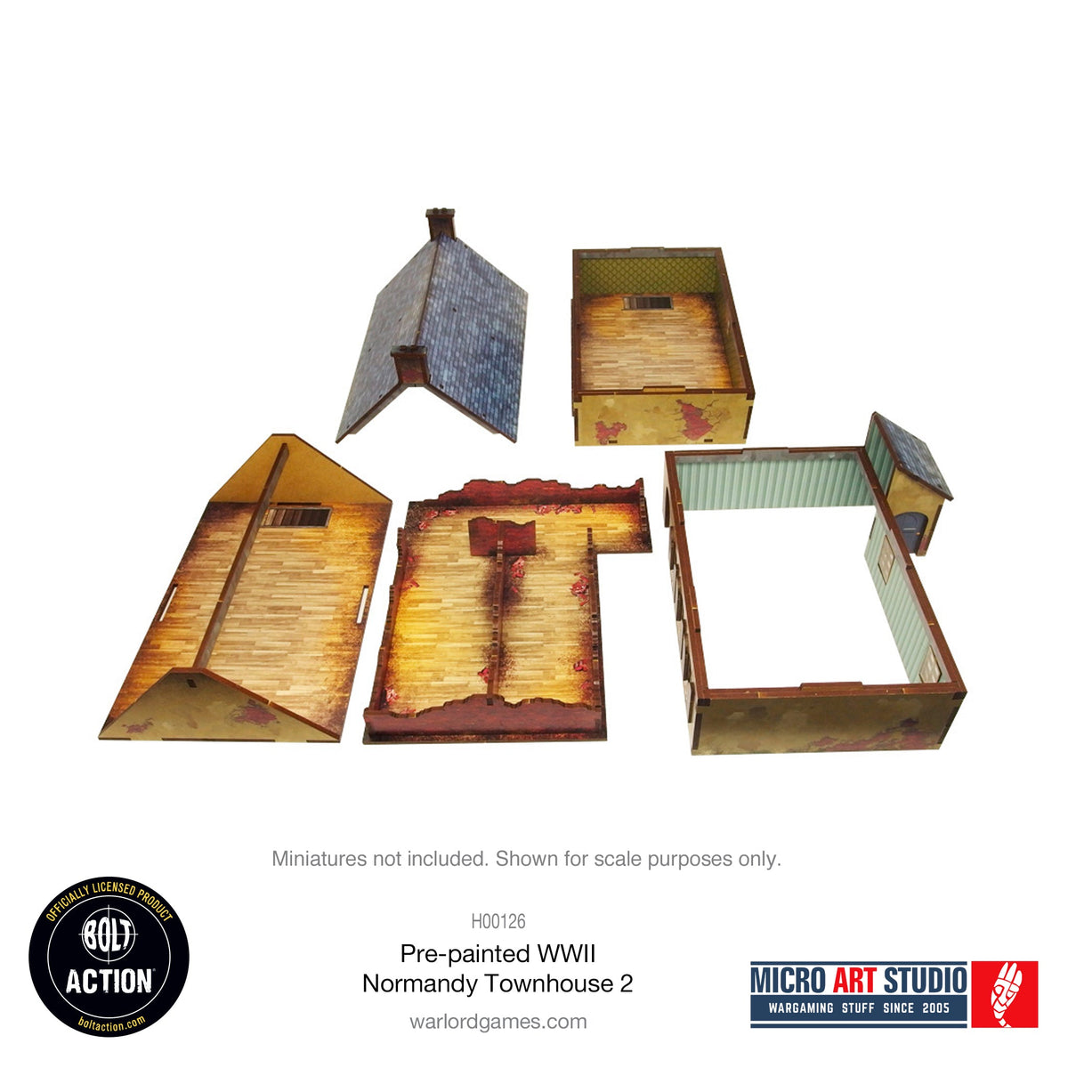 Achtung Panzer!: Pre-painted WW2 Normandy Townhouse 2