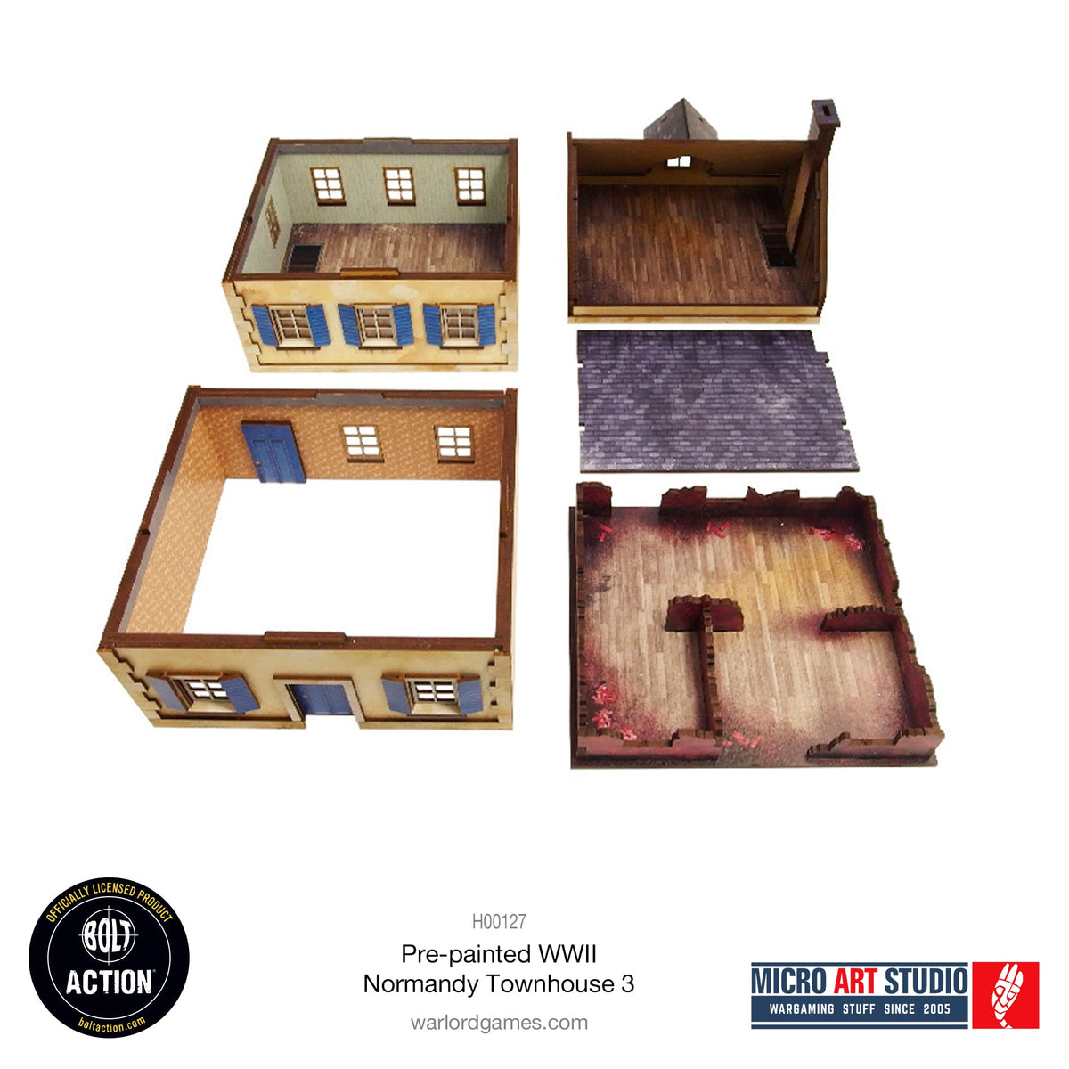 Achtung Panzer!: Pre-painted WW2 Normandy Townhouse 3