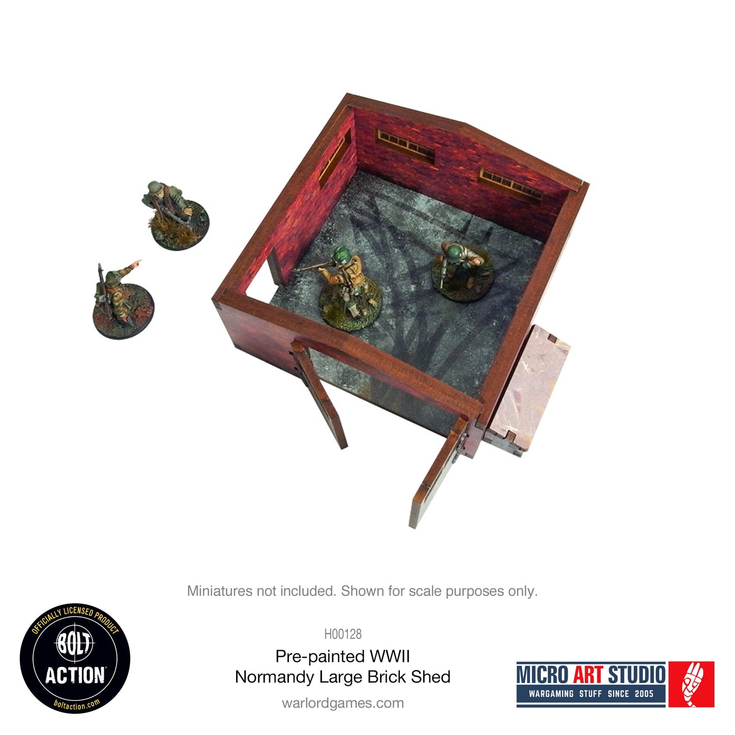 Achtung Panzer!: Pre-painted WW2 Normandy Large Brick Shed