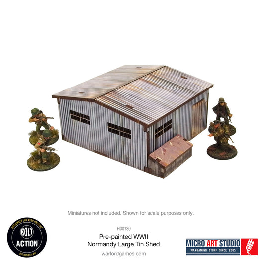 Achtung Panzer!: Pre-painted WW2 Normandy Large Tin Shed