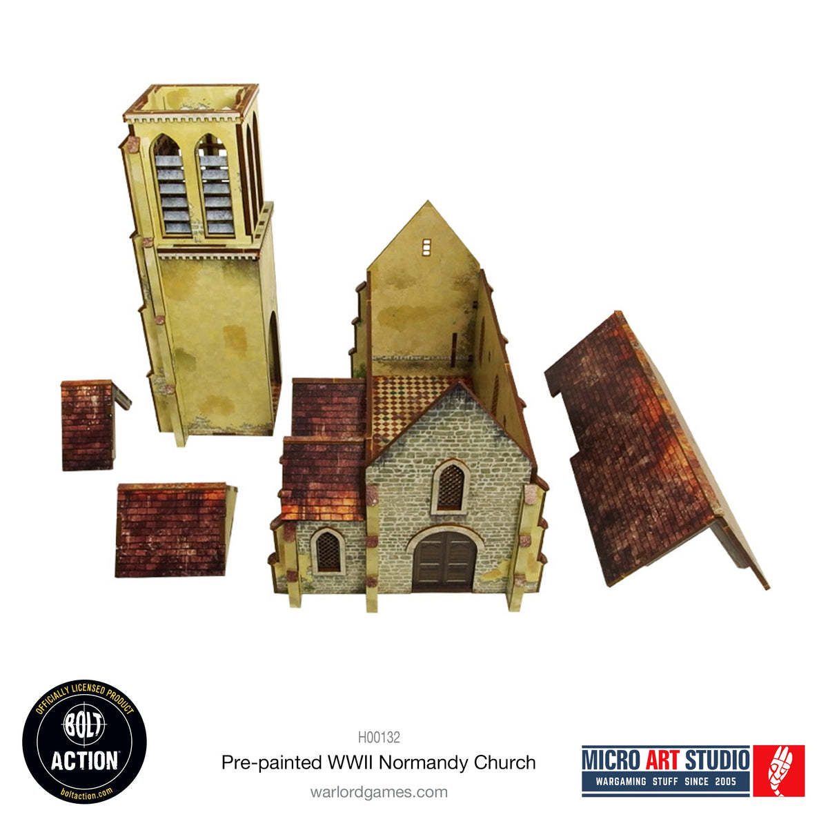 Achtung Panzer!: Pre-painted WW2 Normandy Church