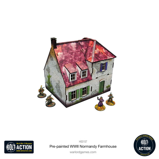 Achtung Panzer!: Pre-painted WWII Normandy Farmhouse