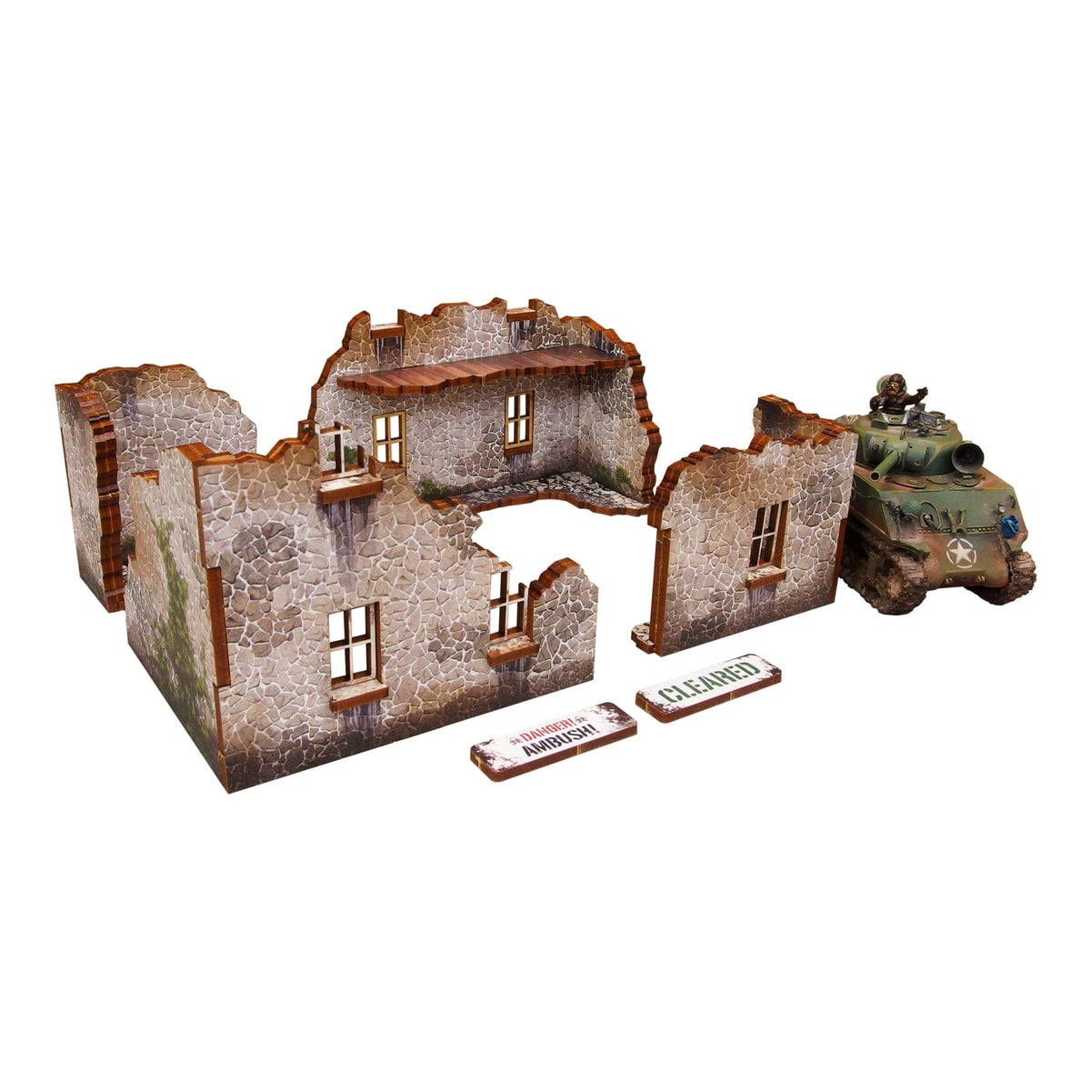 Achtung Panzer!: Pre-Painted WW2 Ruin 1