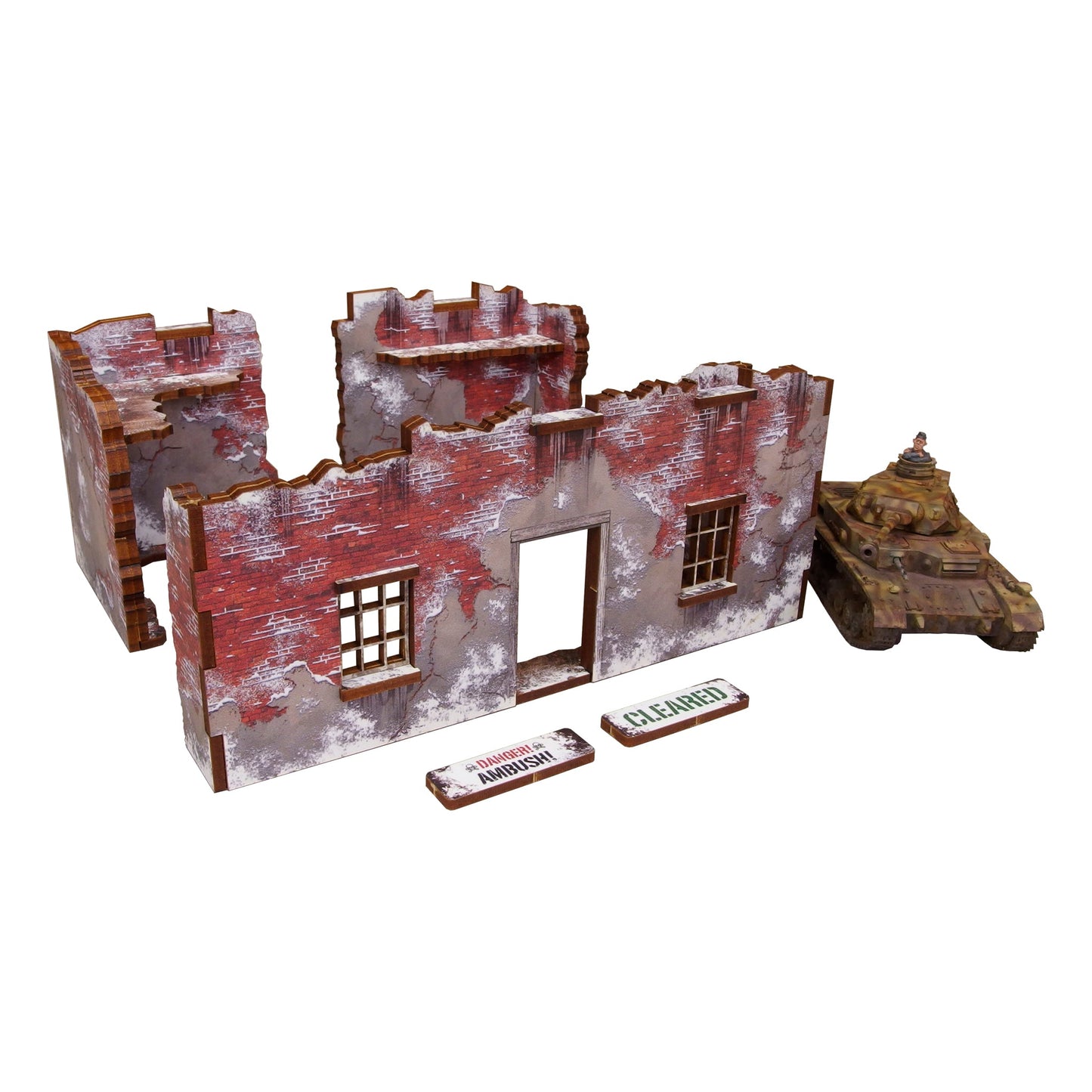 Achtung Panzer!: Pre-Painted WW2 Winter Ruin 1