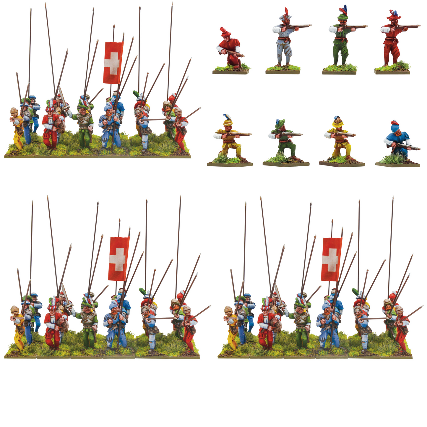 Pike & Shotte: Italian Wars 1494-1559 - Push of Pike Swiss Pikemen Bundle