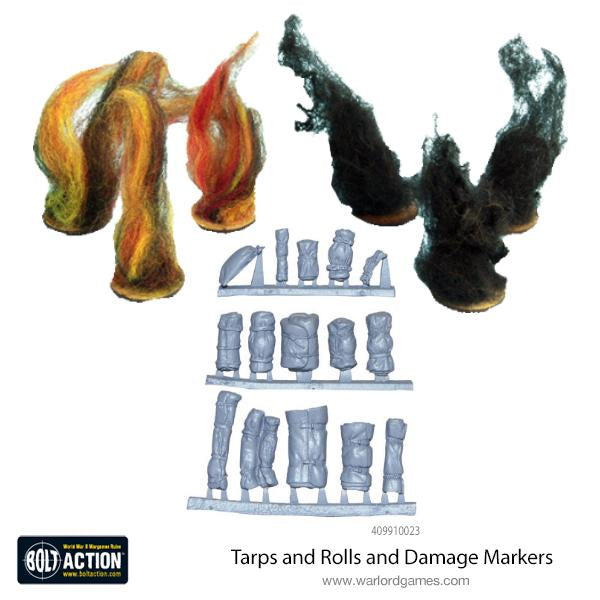 Bolt Action: Tarps and Rolls and Damage Markers