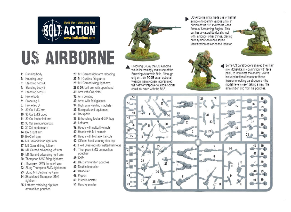 Bolt Action: USA - US Airborne plastic boxed set