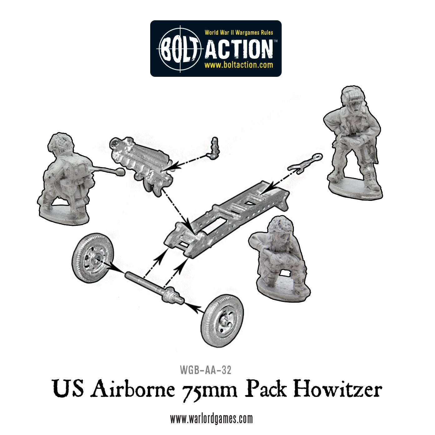 Bolt Action: USA - US Airborne 75mm pack howitzer light artillery