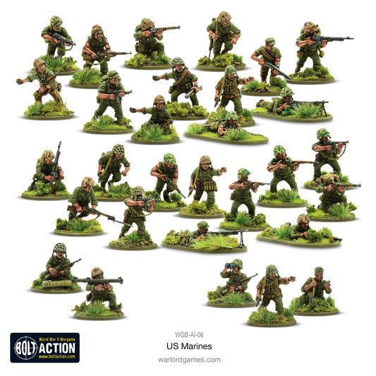 Bolt Action: USA - US Marines Platoon plastic box set