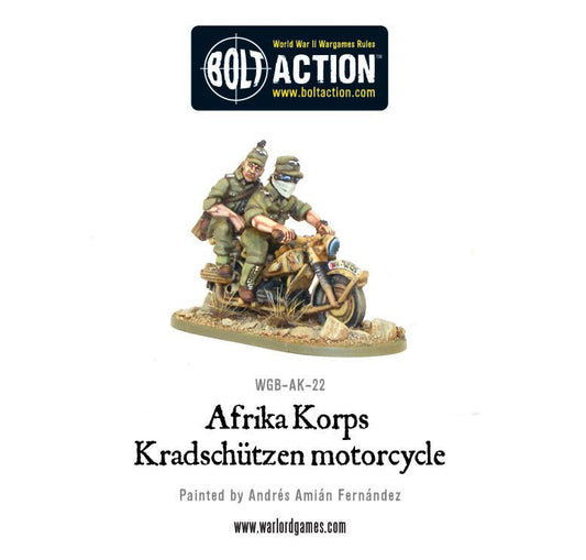 Bolt Action: German - Afrika Korps Kradschutzen motorcycle