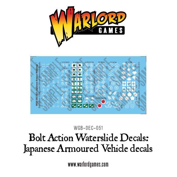 Bolt Action: Japan - Japanese tank markings decal sheet