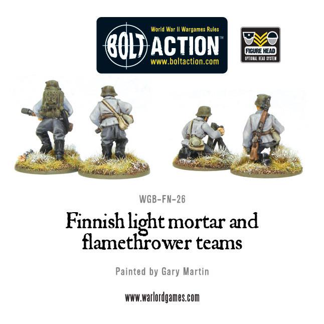 Bolt Action: Finnish light mortar and flamethrower teams