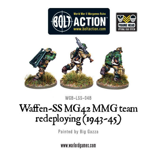 Bolt Action: German - Waffen-SS MG42 MMG team redeploying (1943-45)