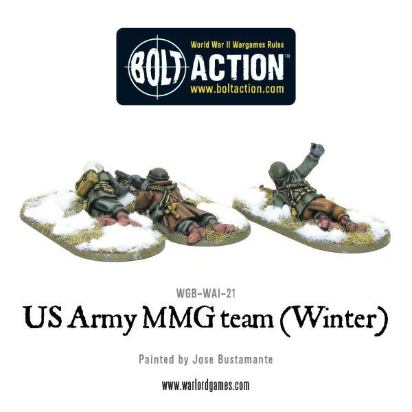 Bolt Action: USA - US Army MMG team (Winter) - Prone