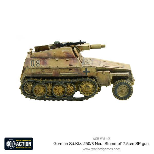 Bolt Action: German - Sd.Kfz 250/8 Neu 'Stummel' 7.5cm SP gun