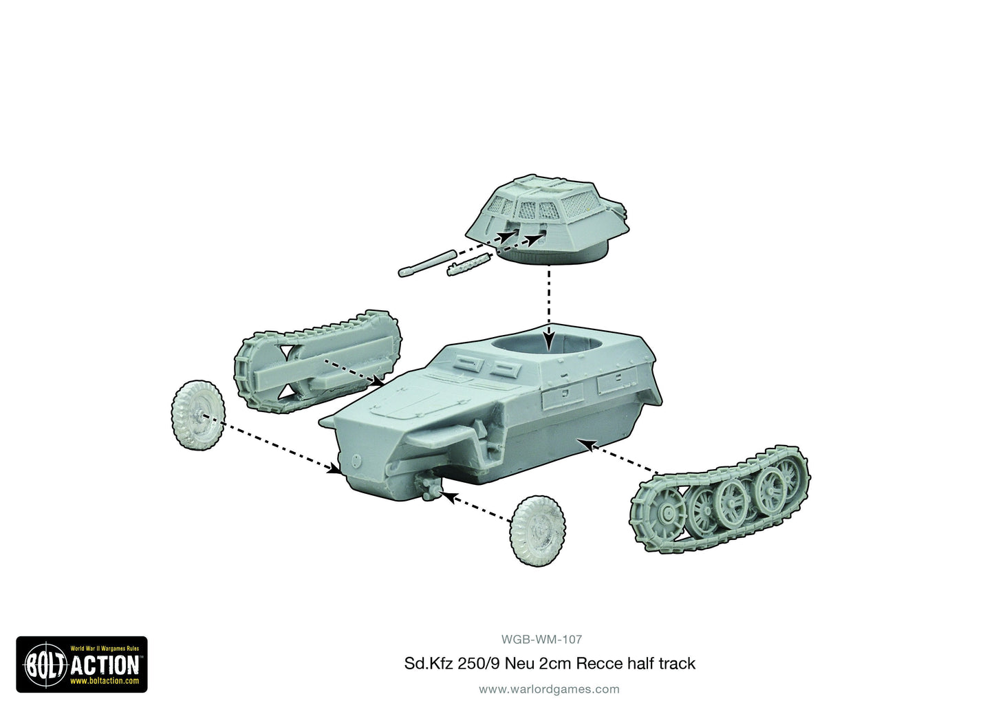 Bolt Action: German - Sd.Kfz 250/9 Neu 2cm Recce half track