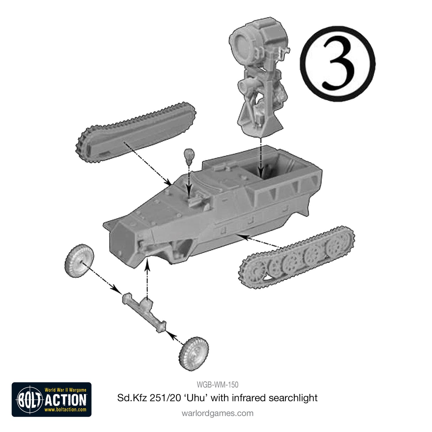 Bolt Action: German - Sd.Kfz 251/20 Uhu with infra-red searchlight