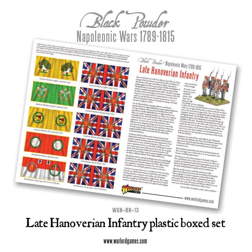 Black Powder: British - Napoleonic Hanoverian Line Infantry Regiment plastic boxed set