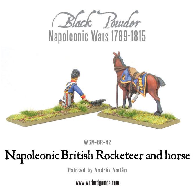 Black Powder: British - Napoleonic British Rocketeer with horse