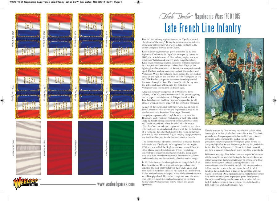 Black Powder: French - Napoleonic War Late French Line Infantry (1812-1815)