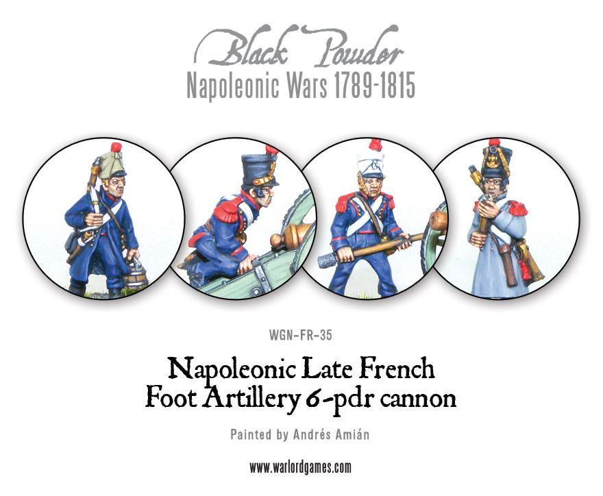 Black Powder: French - Napoleonic Late French Foot Artillery 6-pdr cannon