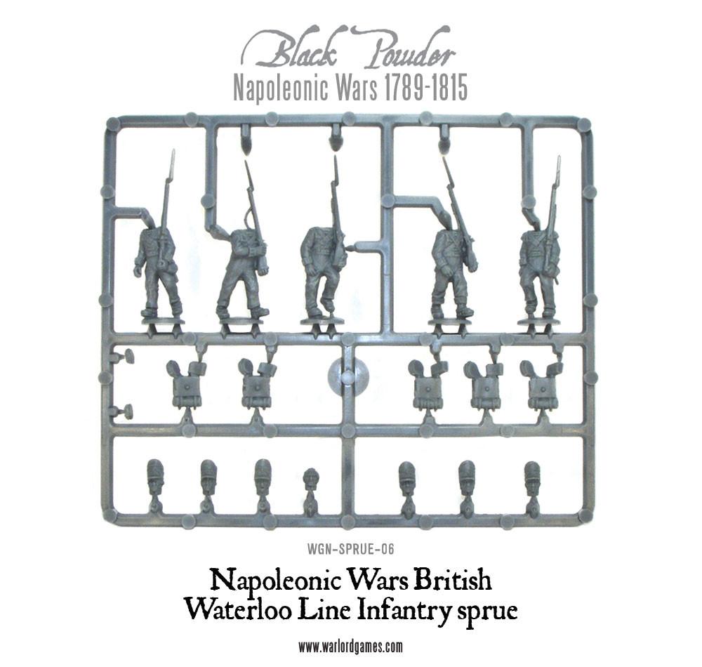Black Powder: British - Napoleonic War British Waterloo Line Infantry sprue