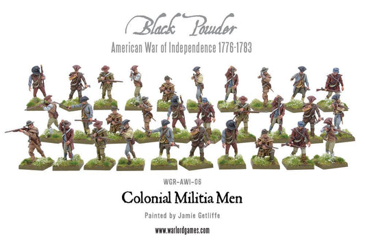 Black Powder: Colonial Militia Men (Plastic Box)