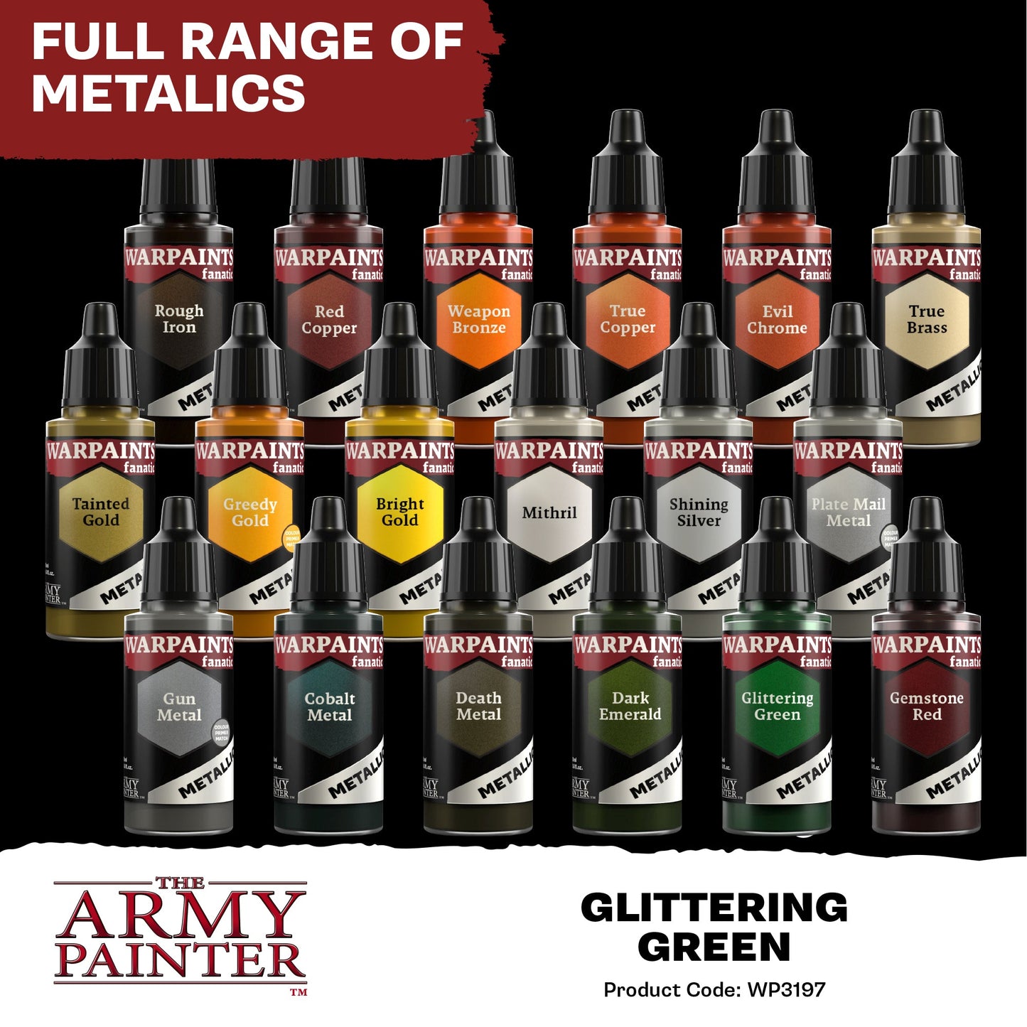 The Army Painter: Warpaints Fanatic Metallic: Glittering Green