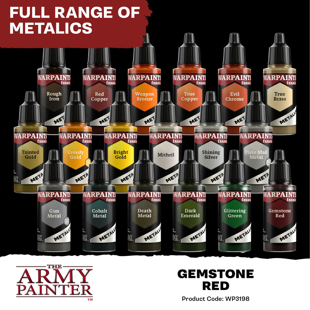 The Army Painter: Warpaints Fanatic Metallic: Gemstone Red