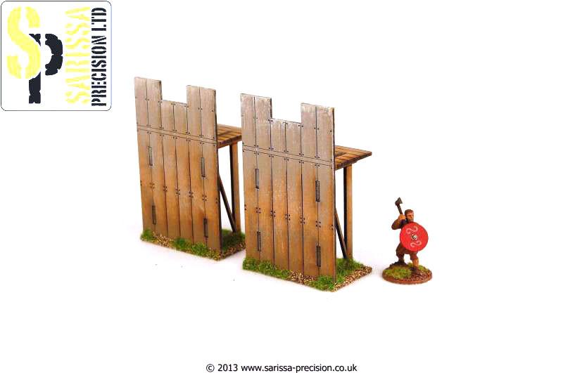 Hail Caesar: Wooden Palisade 1/2 Wall - Straight