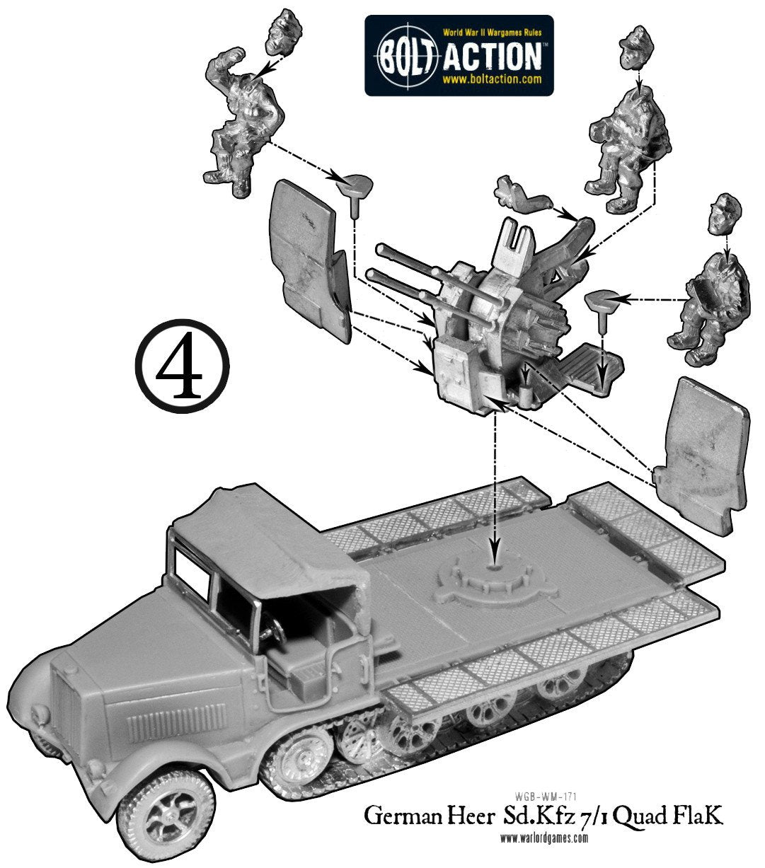 Bolt Action: German - German Heer Sd.Kfz 7/1 quad FlaK