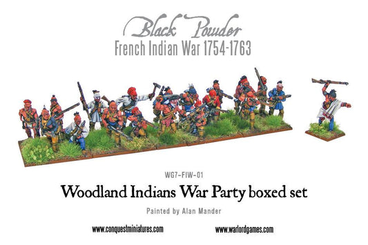 Black Powder: French Indian War 1754-1763: Woodland Indians War Party boxed set