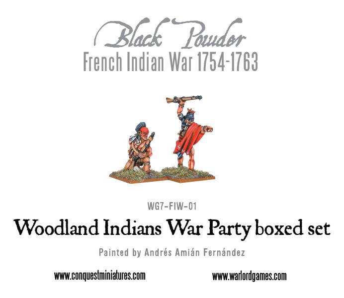 Black Powder: French Indian War 1754-1763: Woodland Indians War Party boxed set