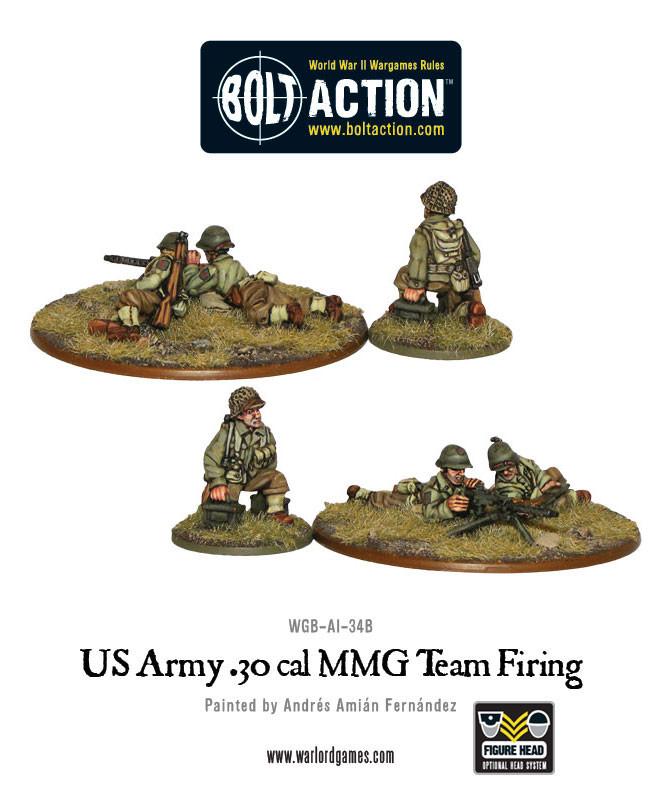 Bolt Action: USA - US Army 30 Cal MMG team firing