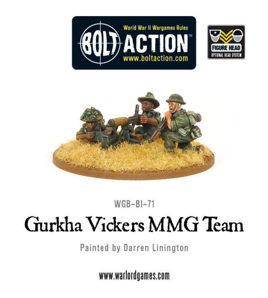 Bolt Action: Gurkha Vickers MMG team