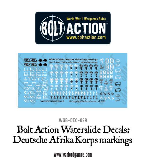 Bolt Action: German - Deutsche Afrika Korps markings decals