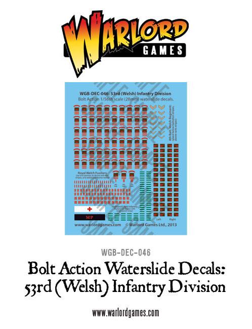 Bolt Action: 53rd (Welsh) Infantry Division decal sheet