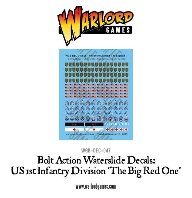 Bolt Action: USA - US 1st Infantry Division 'Big Red One' decal sheet