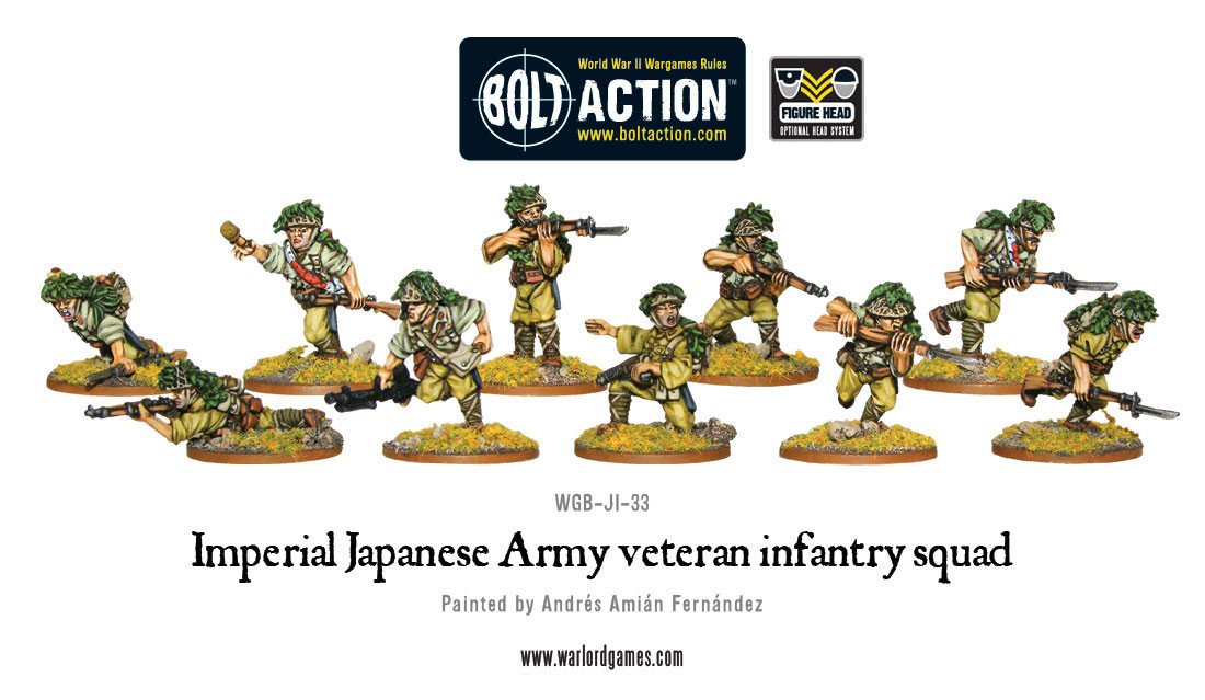Bolt Action: Japan - Imperial Japanese Army veteran infantry squad