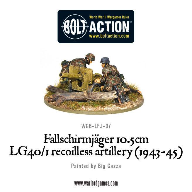 Bolt Action: German - Fallschirmjager 10.5cm LG40/1 recoilless artillery (1943-45)