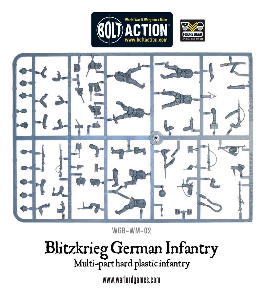 Bolt Action: German - Blitzkrieg German Infantry Platoon plastic boxed set