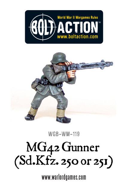 Bolt Action: German - MG42 Gunner (Sd.Kfz 250 or 251)